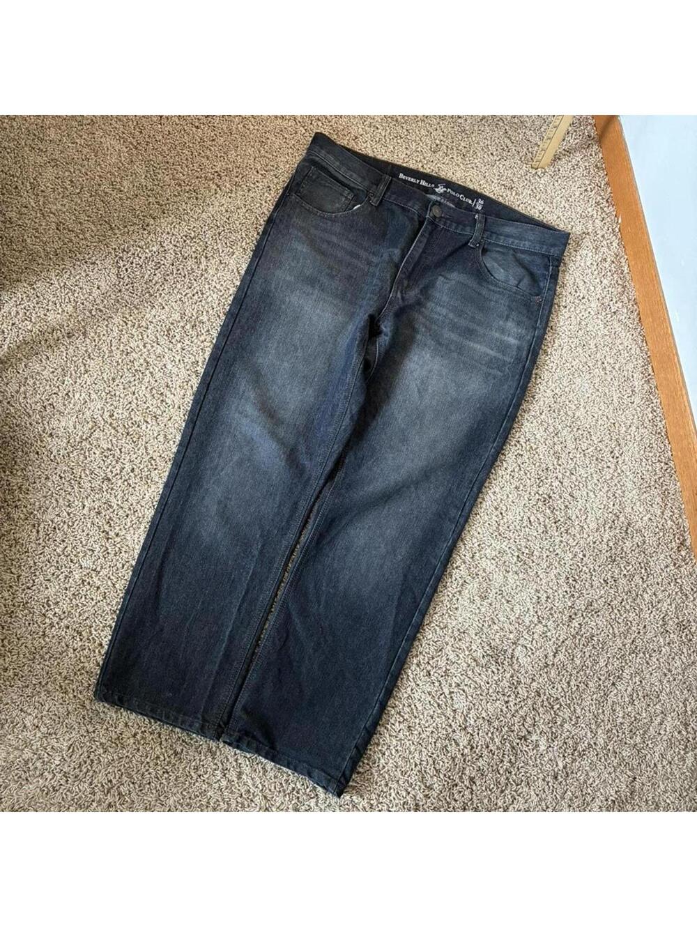 Beverly Hills Polo Club Men's Navy and Blue Jeans